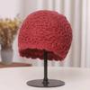 Hat Women's Autumn and Winter Thickened Beret Handmade Knitted Hat Wool Beret Sweet Baotou Hat Women's Autumn and Winter