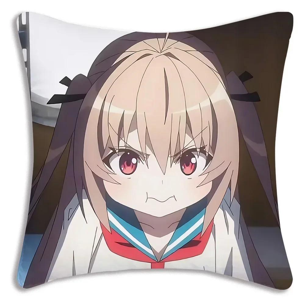 Kawaii Anime ATRI MY DEAR MOMENT Pillow Covers Cartoon Sofa Decorative Home  Printing  Cute Cushion Cover