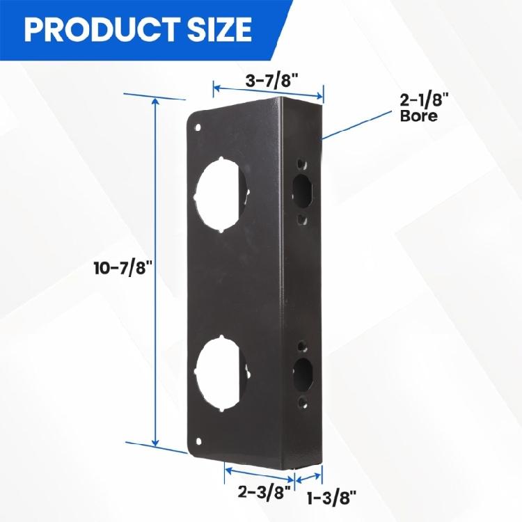 Stainless Steel Double Hole Security Plate For Reinforcing Entry Door Against Wear And Intrusion