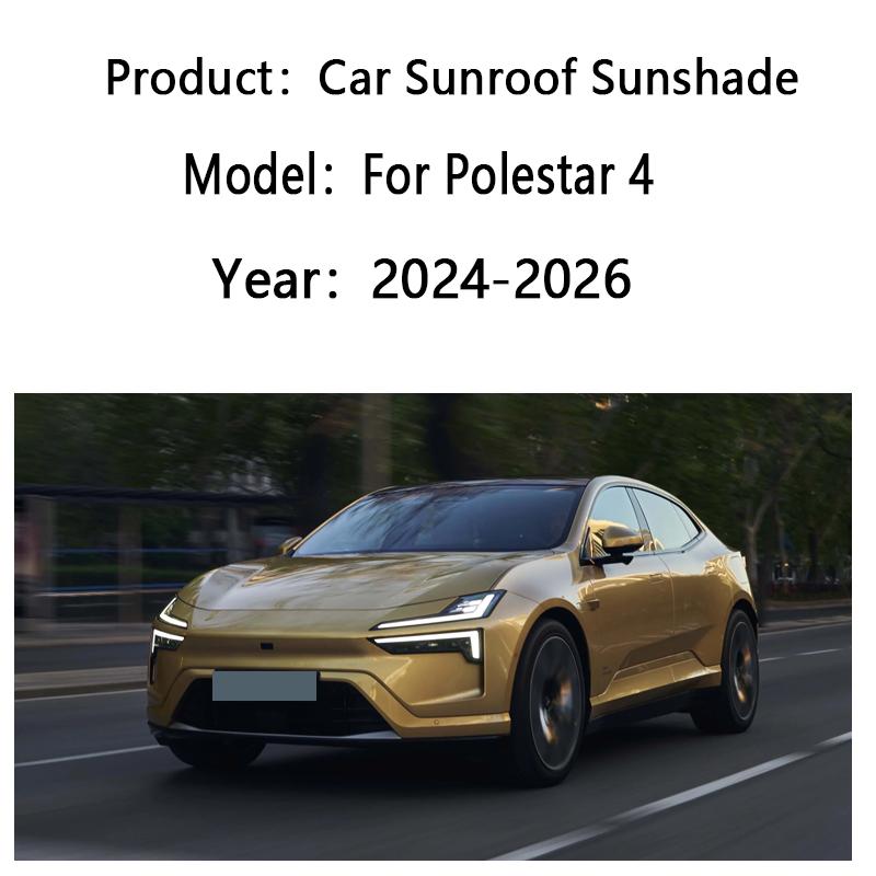 Car Sunshade For Polestar 4 P417 2023~2026 2025 Sunroof Shades Electrostatic Adsorption Visor Anti UV Sun Protection Accessories