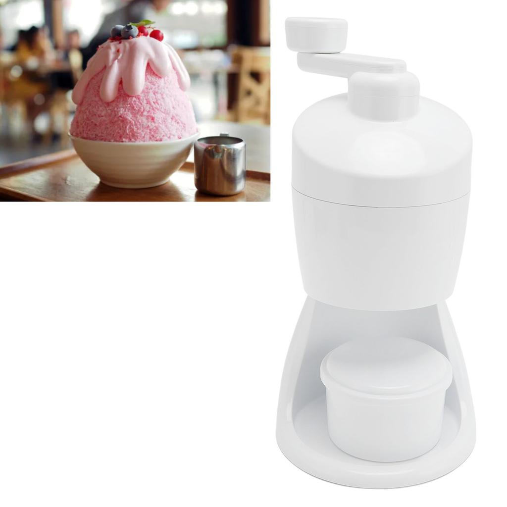 Handkurbel-Eisraspler 420 Edelstahl Manuelle Schnee-Eis-Kegelmaschine Slushie-Maker für Zuhause Outdoor Kommerzielle Nutzung mit Schüssel