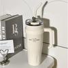 Stylish Large Capacity Stainless Steel Thermos Cup with Handle for Couples