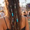 10Pcs Braid Hair Buckles, Feather Style Dreadlocks Hair Accessories, Alloy Open Design Braid Hair Clips for Thin Thick Multi-Strand Braids