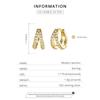 Bamoer Zircon Earrings 925 Silver Unique Double-layered Design Hoop Earrings Women Fine Jewelry