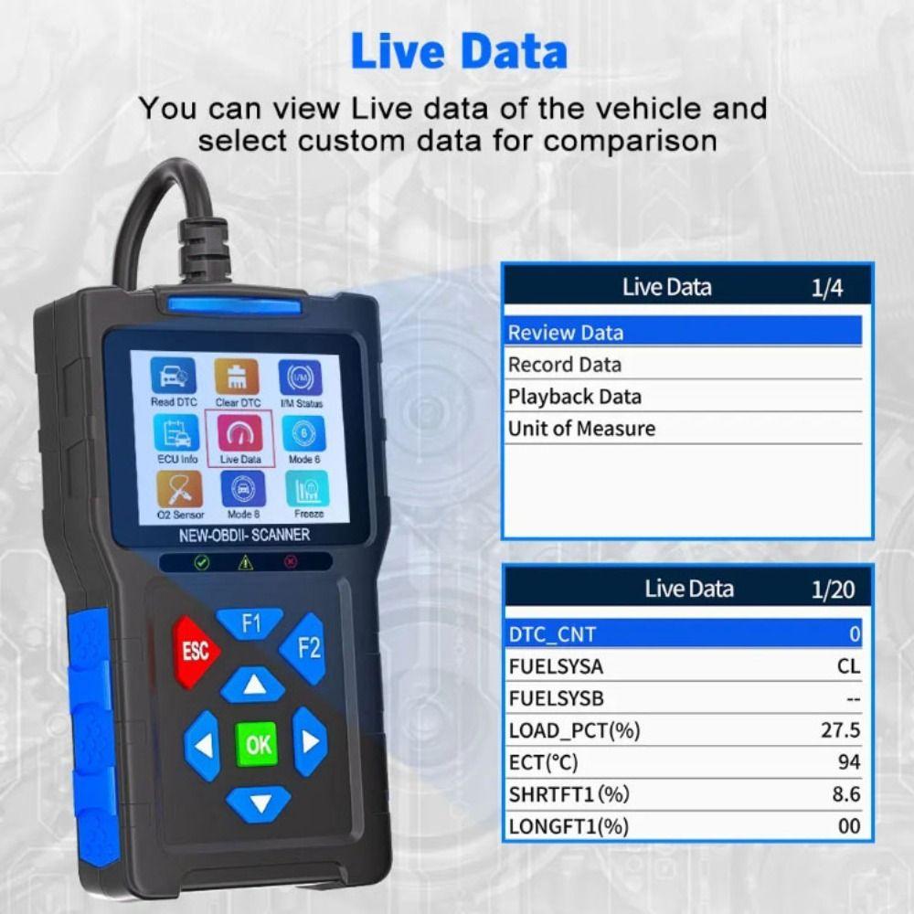 Digital Display OBD2 Scanner Color Screen Car Code Reader Automotive Inspection