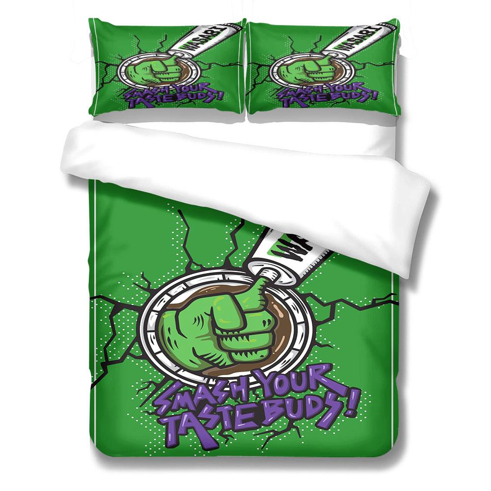 Hungry Super Eat Comforter Cover Kit King Dimension Queen Dimension Full Size Full Twin Size Twin Size Size Size Bed Linen Kit