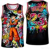 2026 Nuova Maglia da Basket Speciale Dragon Ball Z Goku per Adulti Uomo Gilet Sportivo da Basket Set di Maglie Speciali per Bambini
