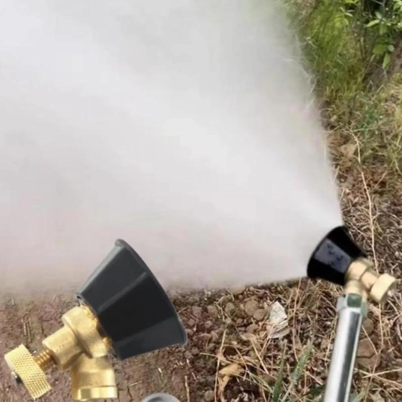 1 PEZZO Ottone/Lega Ugello Atomizzazione Agricola Ugello Regolabile Nero Vortice Testa Irrigatore Agricolo Strumento da Giardino