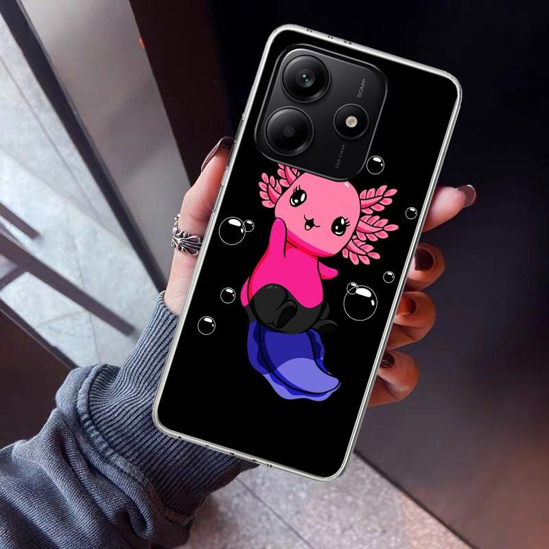 Süßes Axolotl Kawaii Handyhülle Für Xiaomi Redmi Note 15 14 14S 13 12S 12 Pro Plus 11S 11 10S 10 4G Hülle 11E 11T 5G Druck Fundas