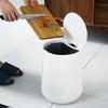 Press-type Round Trash Can With Elastic Cover Simple Classification Waste Bin For Household Living Room Bedroom Balcony Office