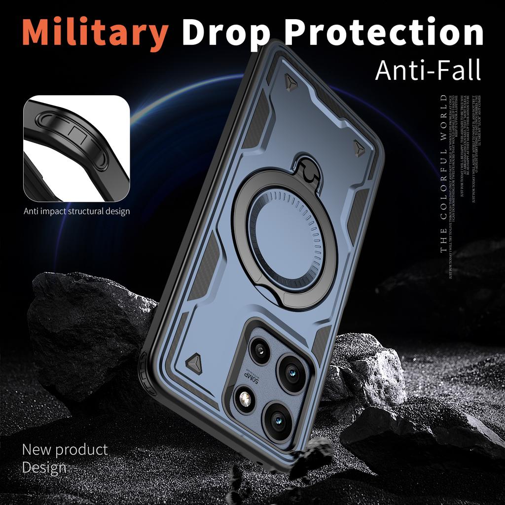 Military Shockproof Phone Case For Motorola Moto G Power Stylus 5G Edge 2025 2024 GPlay Edge G13 G23 G53 Fold Stand Armor Cover