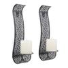 Wall Mounted Metal Candle Holder S Shaped Hollow Wrought Iron Candle Stand For Home Festival Party Candlelight Dinner