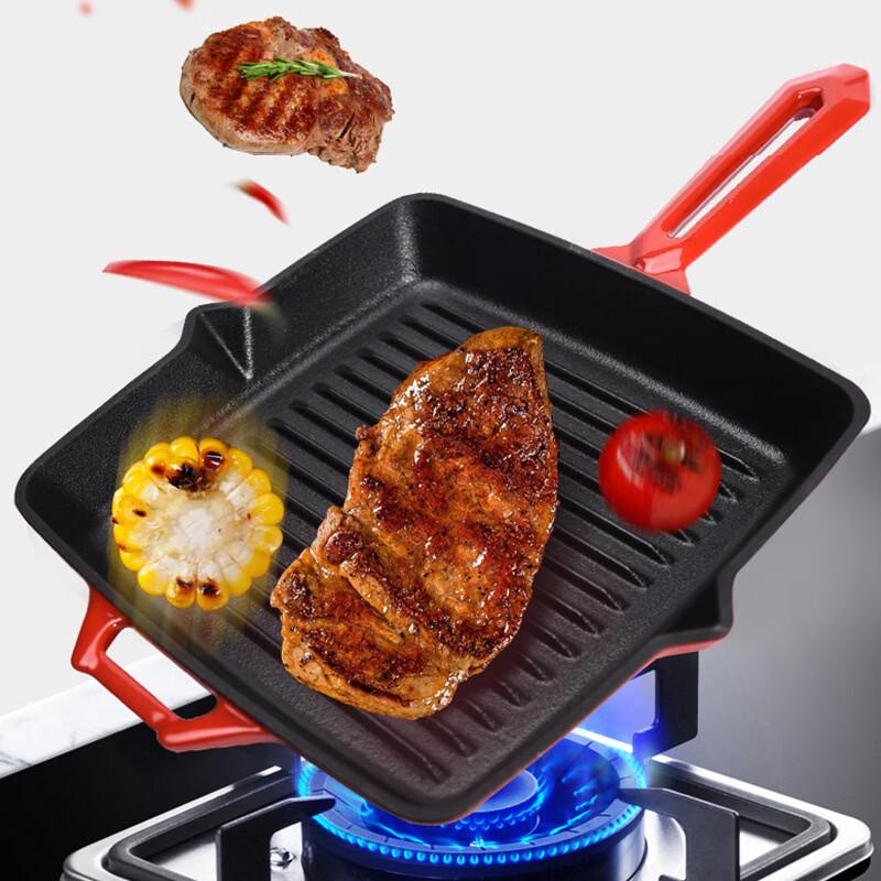 ZISIZ Cast Iron Grill Pan