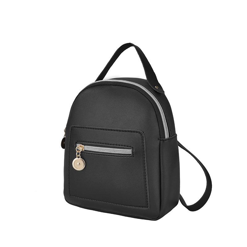 

2023 Women s Fashion Korean Style Versatile Backpack: Small Travel & School Bag чёрный