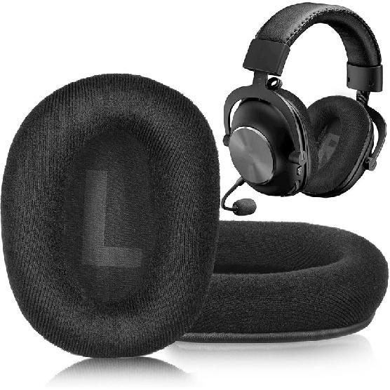 Replacement Earpads for Logitech G Pro/G Pro X Gaming Headphones-Headphone Ear Pads for Logitech G Pro/G Pro X Gaming Headphones (Leather) Flannel