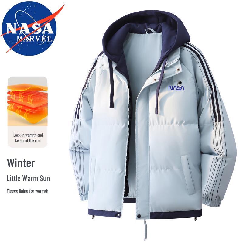 NASA MARVEL Men's Hooded Puffer Jacket