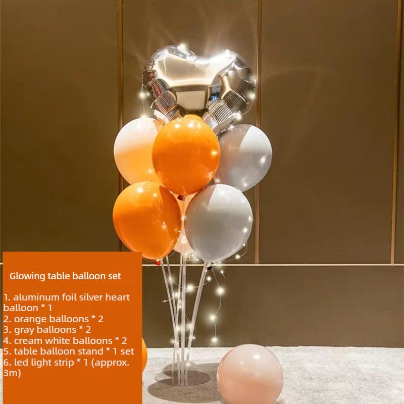 Romantic LED Balloon Tree Centerpiece Wedding Aisle Decor with Lights Valentines Day Birthday Party Decorations