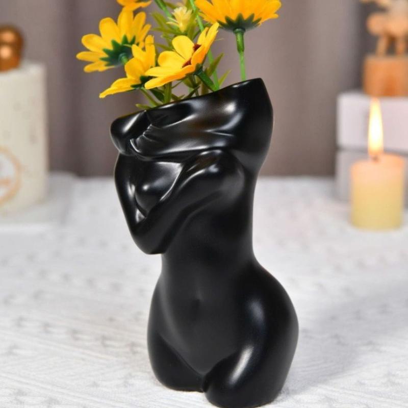 Vase Corporel Forme Féminine Forme du Corps Vase Statue Corporelle Décorative Vase Unique de Corps Féminin Vase de Corps pour Femmes