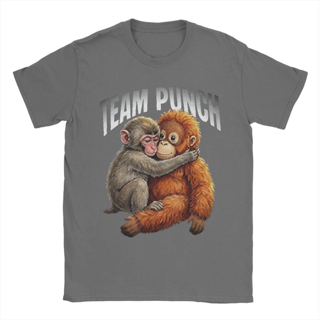 Punch Monkey Funny Animal T Shirt for Men 100 Cotton Fashion for Male TShirts Crew Neck  Tees Short Sleeve Tops Graphic