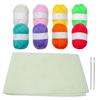 Linen Embroidery Fabric and Embroidery Thread Needle Set, Needlework Fabric X3UC