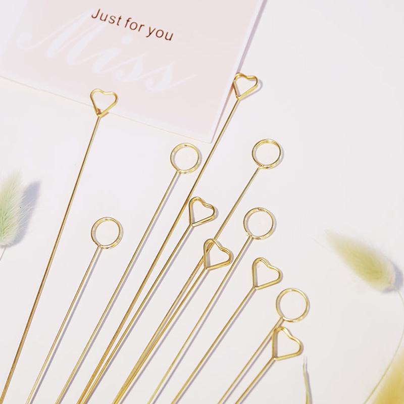 10/20pcs Art Card Holder Metal Postcard Clip Flower Shop Special Card Gold-plated Flower For Party Decoration
