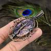 Russian Charoite Handmade Copper Wire Wrap Jewelry Pendant 3.47" K2z89