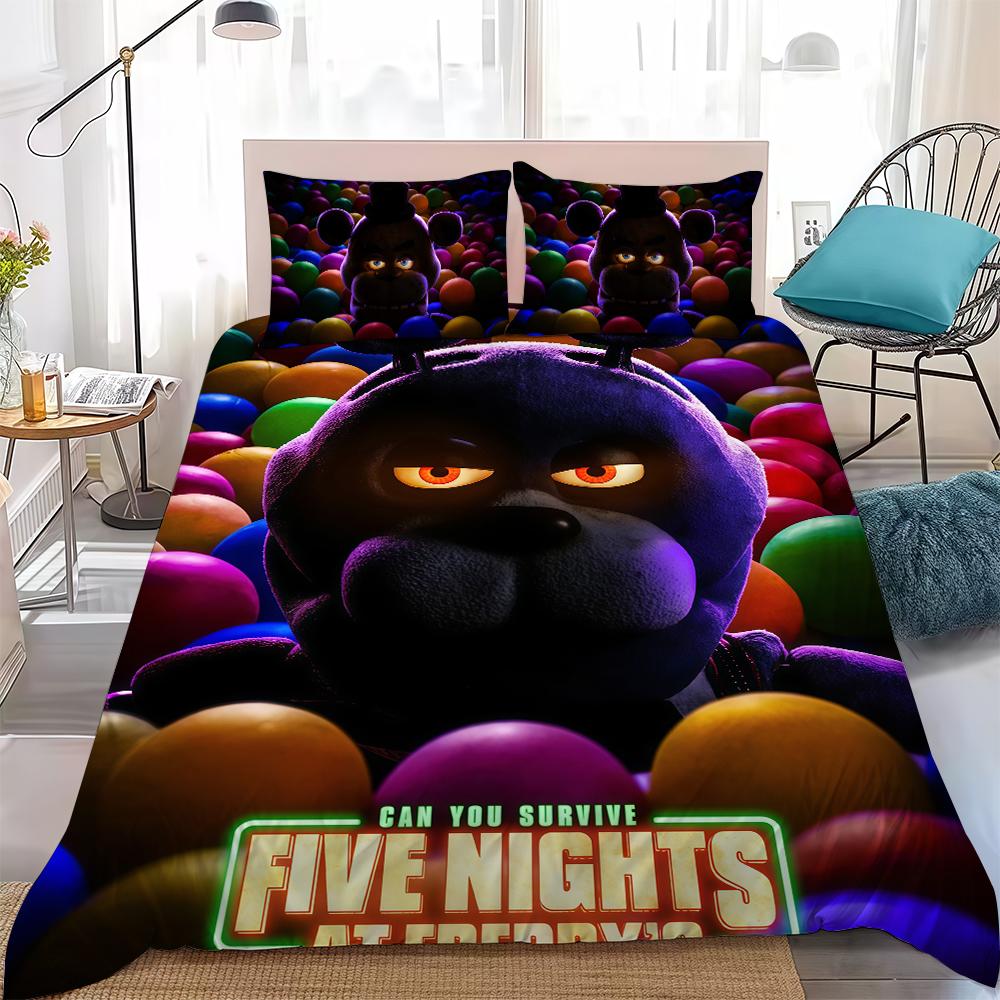 Game F-Five N-Nights At F-Freddys Duvet Cover Set Home Style Bedding Soft Laundry Polyester Bed 3 Piece Set Student Dormitory Gift