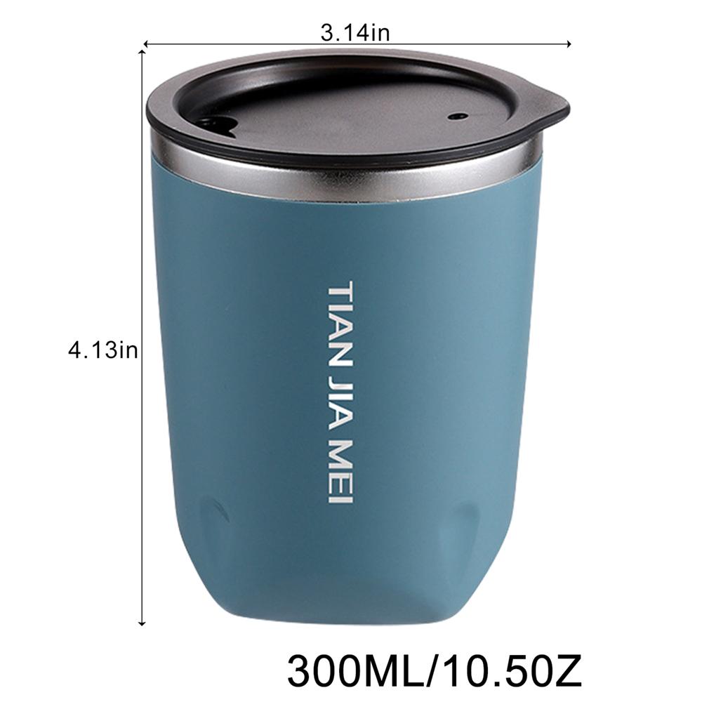 Odolná dvouvrstvá vakuově izolovaná sklenice na studené horké nápoje 300ml izolovaný šálek vody Cestovní hrnek na kávu s víčkem