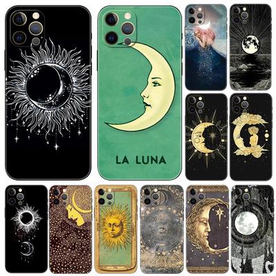 Funda de teléfono Luna y Sol para iPhone Samsung Galaxy Redmi Xiaomi Oppo OnePlus Note SA 7 8 9 10 11 12 13 14 20 21 22 23 53 54 Pro Max Ultra TPU suave