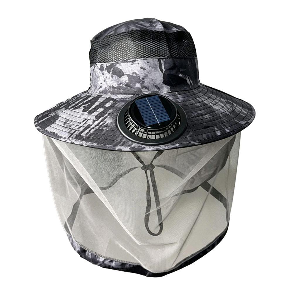 Camouflage Fisherman Hat Wide Brim Mosquito-proof Hat Creative Fishing Sun Cap  Summer