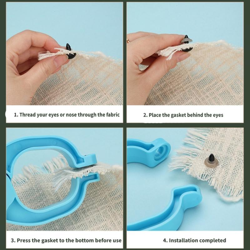 476PCS Safety Eye and Noses with Washers for Crochet Toy 5mm-13mm Assorted Size Crochet Doll Eye for Stuffed Animal Toy