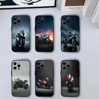 Super Speeding Motorcycle Phone Case  For iPhone17,16,15,14,13,12,11 Plus,Pro Max Soft Black Cover