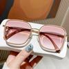 New Square Sunglasses Women Luxury Design Big Frame Gradient Cat Eye Sun Glasses for Women Driving Eyeglasses UV400 Eyewear