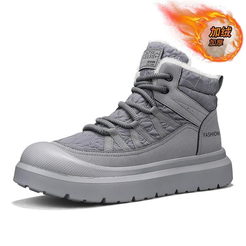 Snow boots new winter outdoor warm piled thickened casual cotton boots thick-soled non-slip shoes