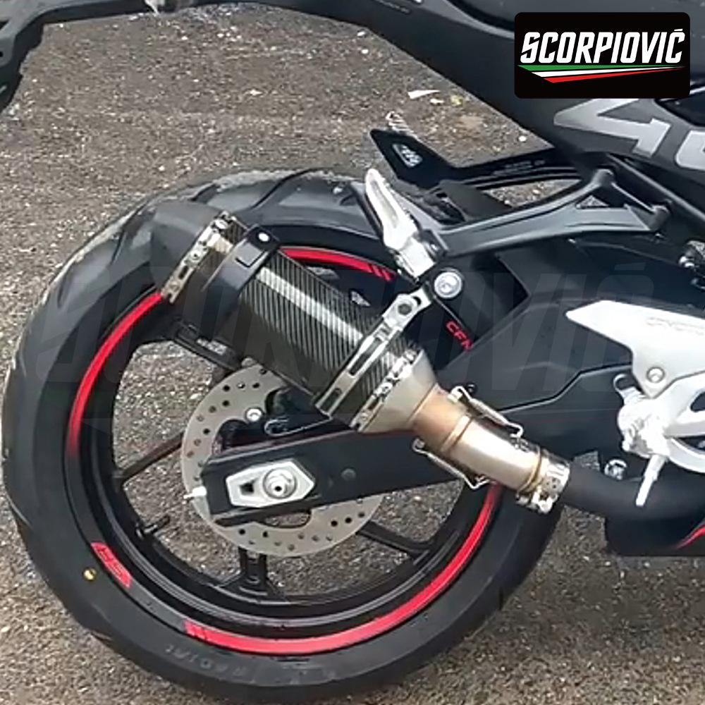 Carbon Fiber Hexagonal Exhaust Muffler Universal 51MM for CBR650 Sai 600 321R