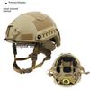 Casco Tattico FAST in Fibra di Vetro, Leggero 1.5kg, Imbracatura Interna Wendy, Guide Laterali Aggiornate, Regolabile 57-61cm per Softair CS Caccia