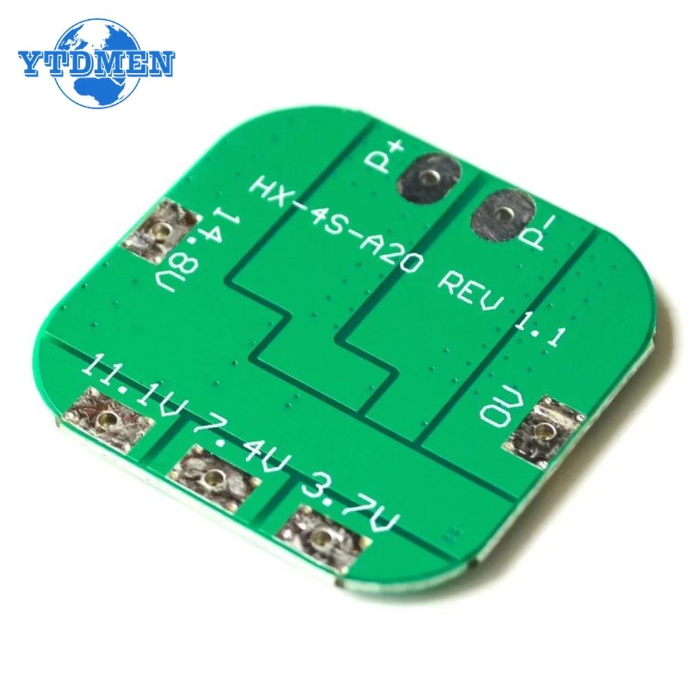 1 TK 4S 14,8 V / 16,8 V 20A Peak Li-ion 4 BMS PCM aku kaitseplaat Bms liitium LicoO2 Limn2O4 18650 Li akumoodulile
