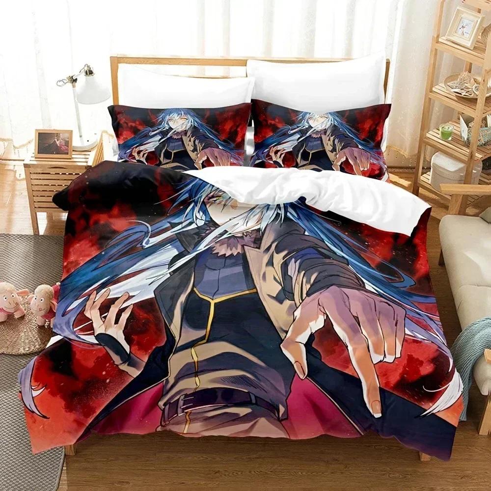 That Time I Got Reincarnated As A Slime Rimuru Bedding Set Duvet Cover Sheet Printed Bed Set Pillowcase Bed Full Queen King Size