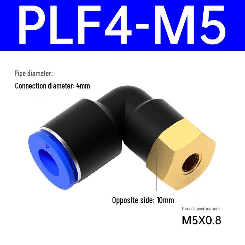 Pneumatischer L-förmiger 90° Luftschlauchverbinder Winkelstück Düse PLF6-01/8-02
