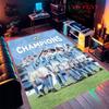 Royal MCFC Crown Carpet Rug for Living Room Bedroom Home Sofa Decoration,Kids play Nonslip Floor Mat