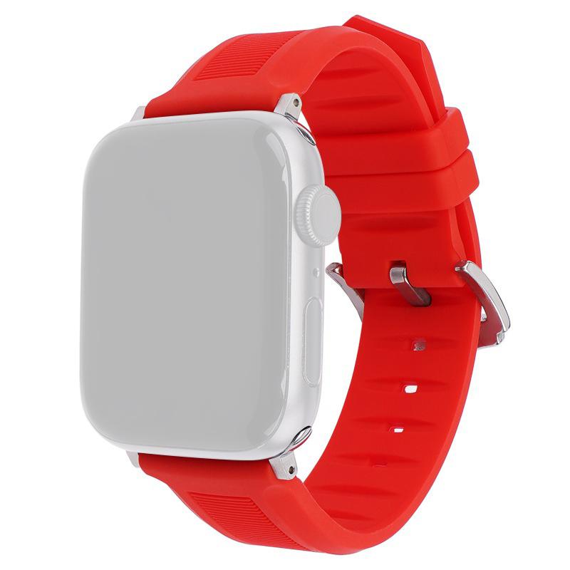 For Apple Watch 10 46mm/Ultra 2/Ultra 49mm/9 8 7 45mm/SE (2023) SE (2022) SE 6 5 4 44mm/3 2 1 42mm Watch Strap Silicone Band