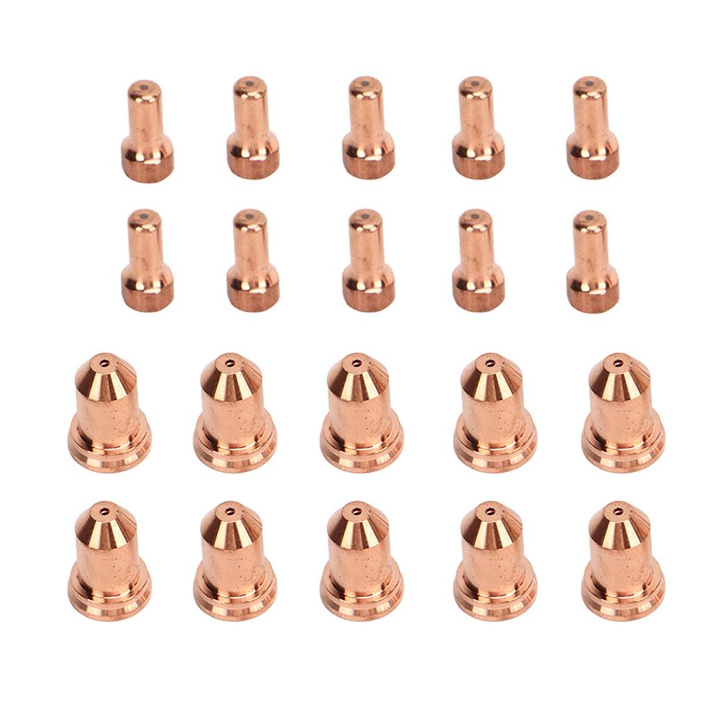 20Pcs Plasma Electrode Tip 52558 51311 P1.3 Nozzle Brass Consumables for PT80 IPT‑80 PTM‑80