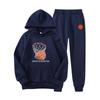 Couple's outfit solid color printed hoodie sports loose hoodie can be used as a logo, European and American casual sweatshirt
