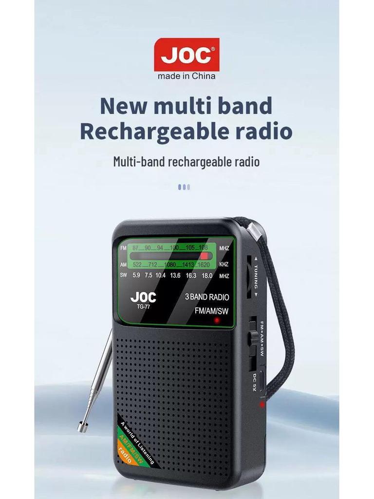 Rechargeable Multifunctional Radio with Auto Search & Large Volume for Seniors