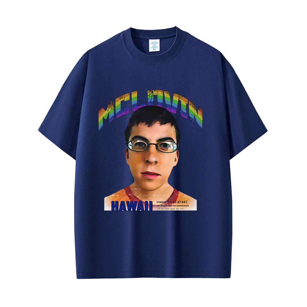 Maglietta da uomo divertente McLovin Mugshot Girocollo Manica Corta Hip Hop Oversize Donna Y2k Vintage Harajuku T-shirt