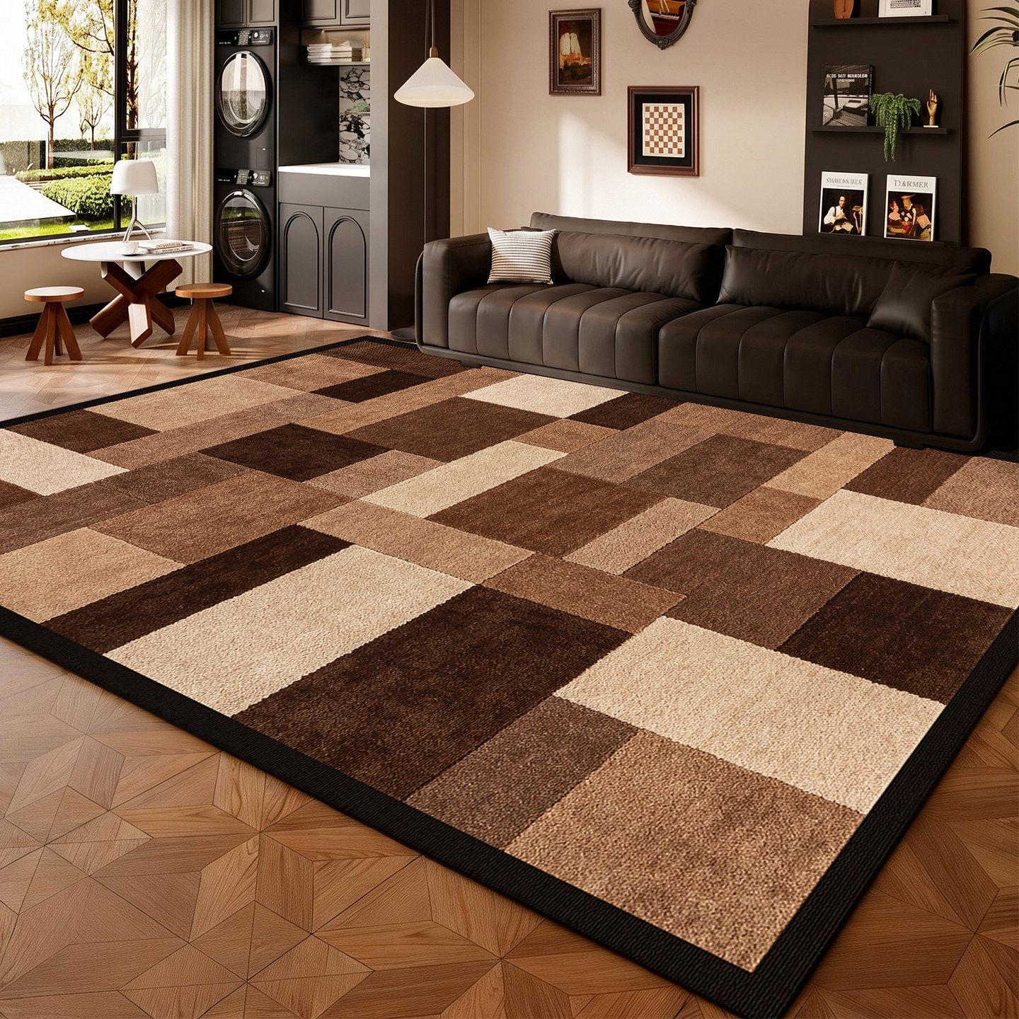 Retro Style Rugs for Bedroom Large