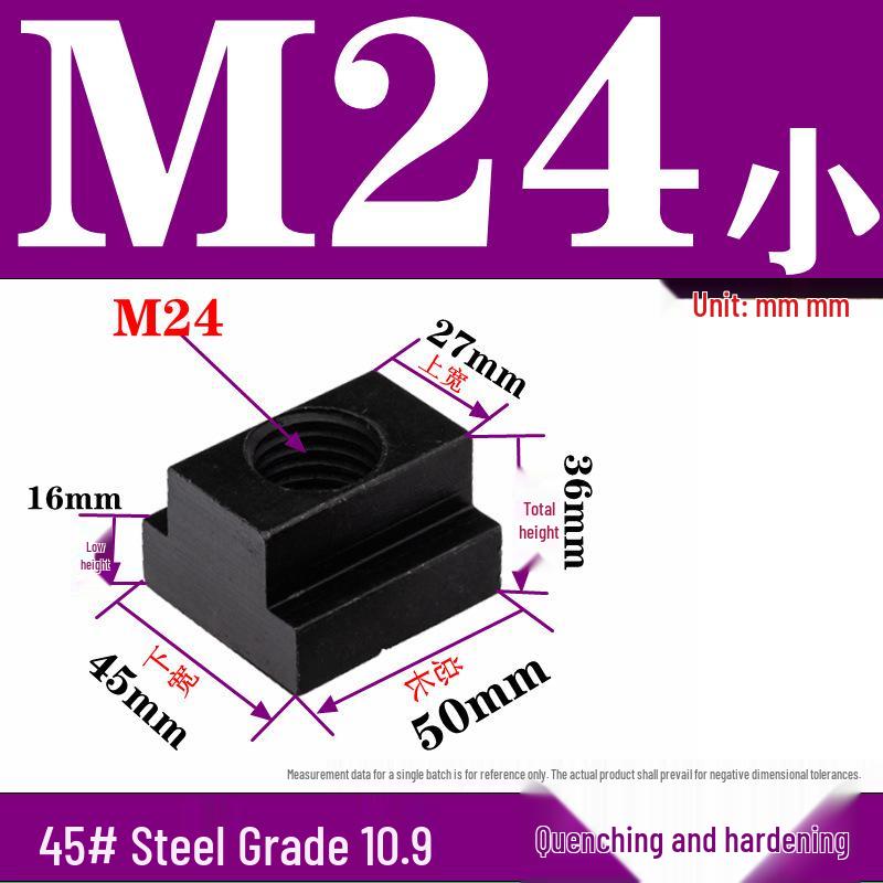 Pressure Plate Trapezoidal T-Slot Nut, Sizes M8-M27