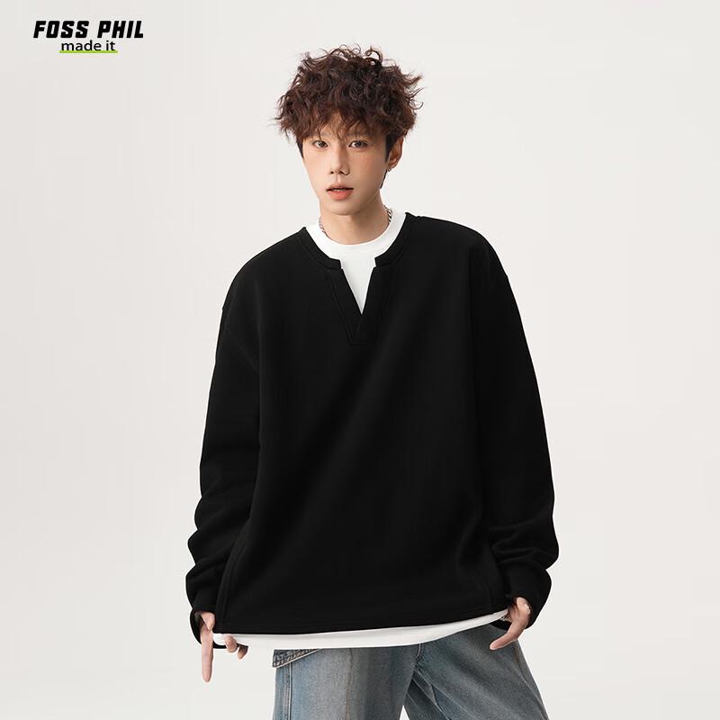 Foss Phil Men s Faux Two-Piece Long Sleeve Base Layer T-Shirt 2XL