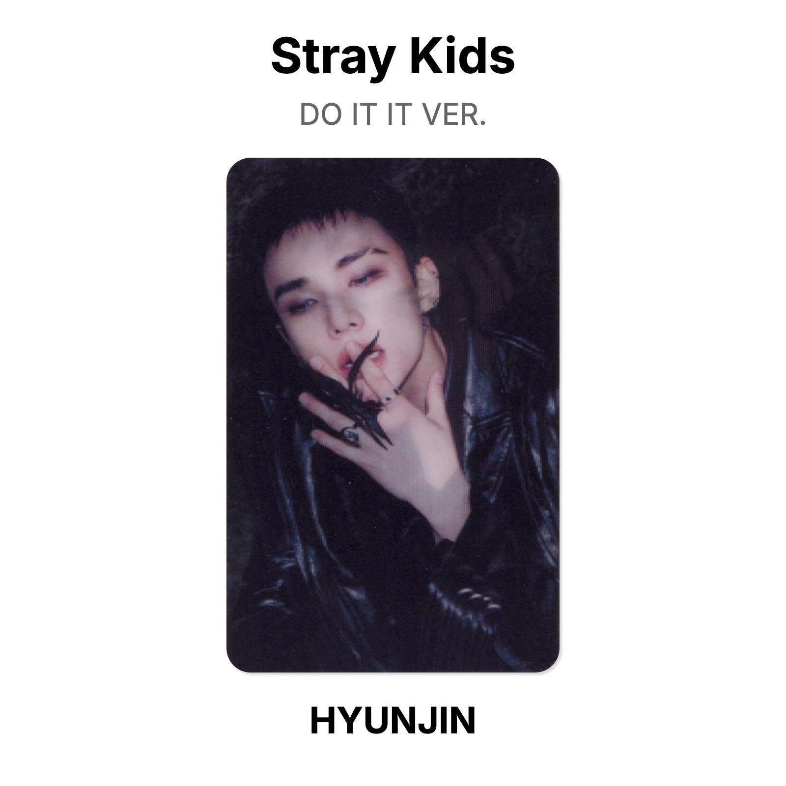 Stray Kids DO IT IT ВЕР. Официальная фотокарта HYUNJIN gray