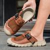 TUINANLE Ciabatte Mezzepunte Uomo Taglie Grandi Chiusa Estate Comode Suola Morbida Traspiranti Piattaforma Sandali Zoccoli Casual da Passeggio